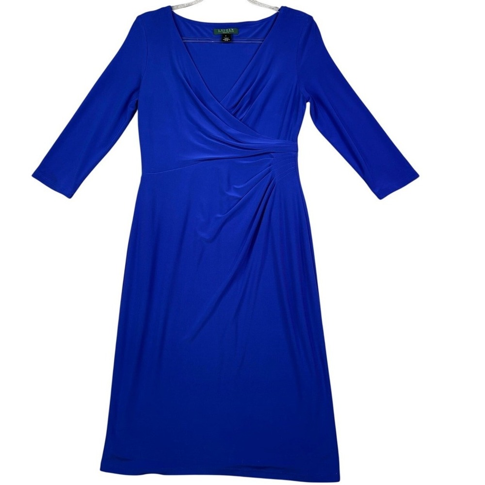 Ralph Lauren Women's Blue Long Sleeve Dress‎ Size 8